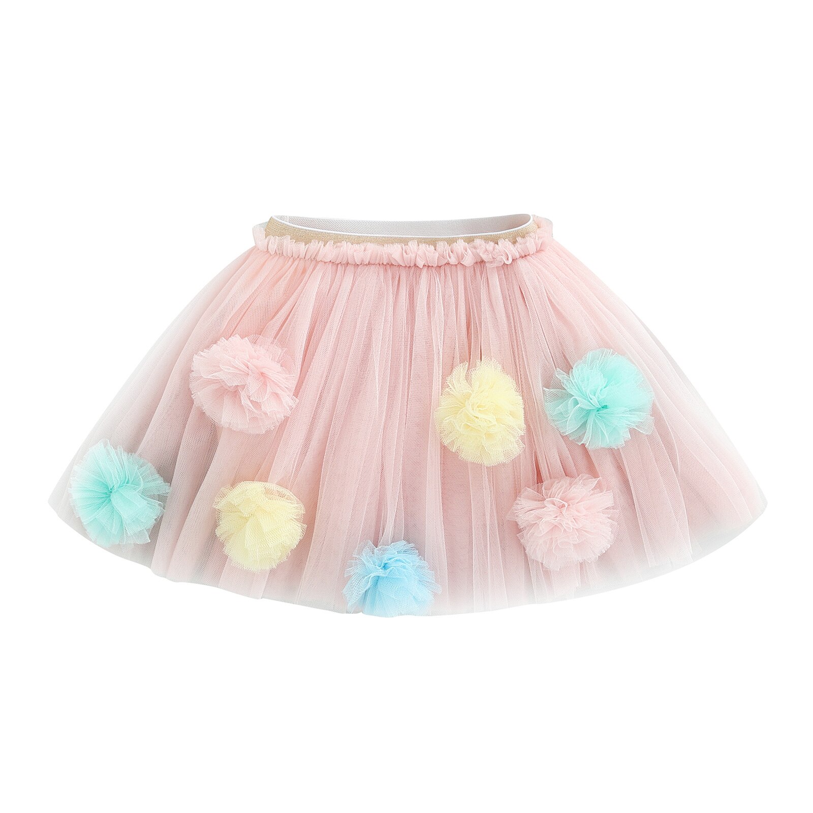 Ma &amp; Baby 0-3Years Pasgeboren Baby Peuter Kid Baby Meisjes Skrits Tulle Pom Pom Tutu Party Rokken Verjaardag Kostuums D01: 0-6M