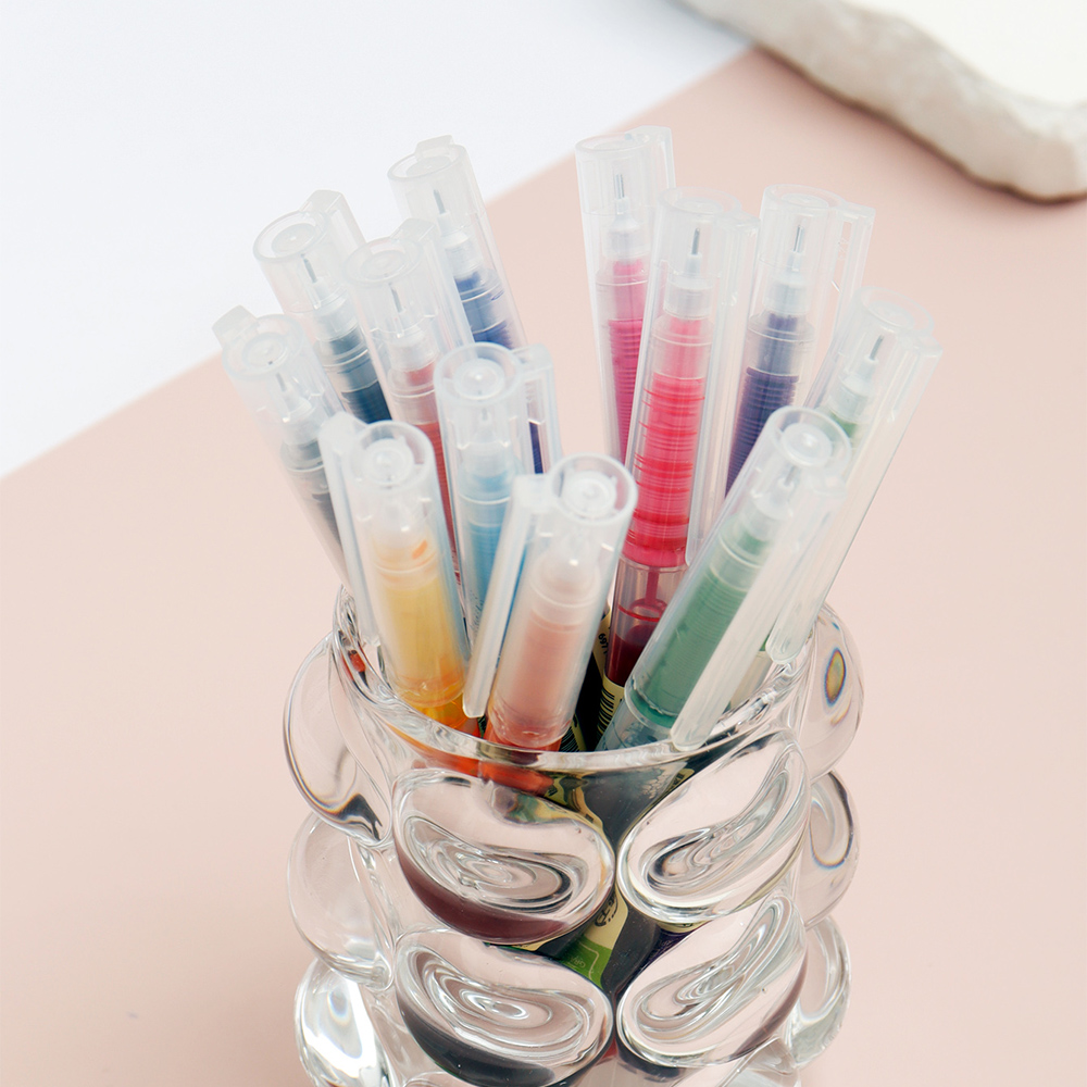 12 pçs multicolorido estudante escola escritório papelaria caneta gel fino grande capacidade de tinta caneta esferográfica reta líquido rollerball caneta