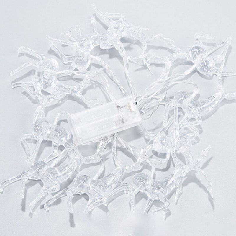 Tira de luces LED con forma de ciervo para decoración del hogar, tira de luces de 5V, 1,5 m, 10LED, funciona con pilas, para interior, de Navidad, de Navidad