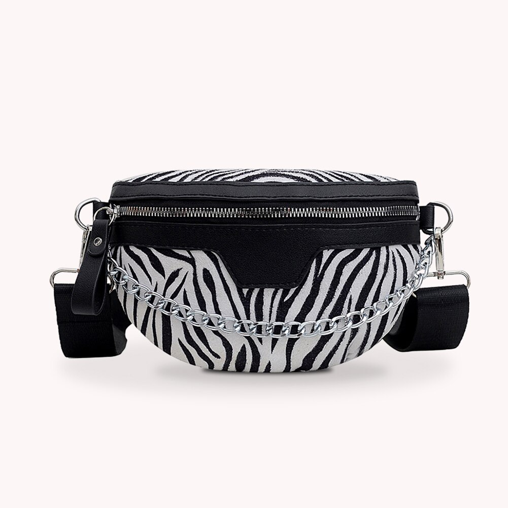 Bolsa de pecho de piel sintética con animales para mujer, bolsa de cinturón bandolera con cremallera, bolso de pecho clásico Vintage