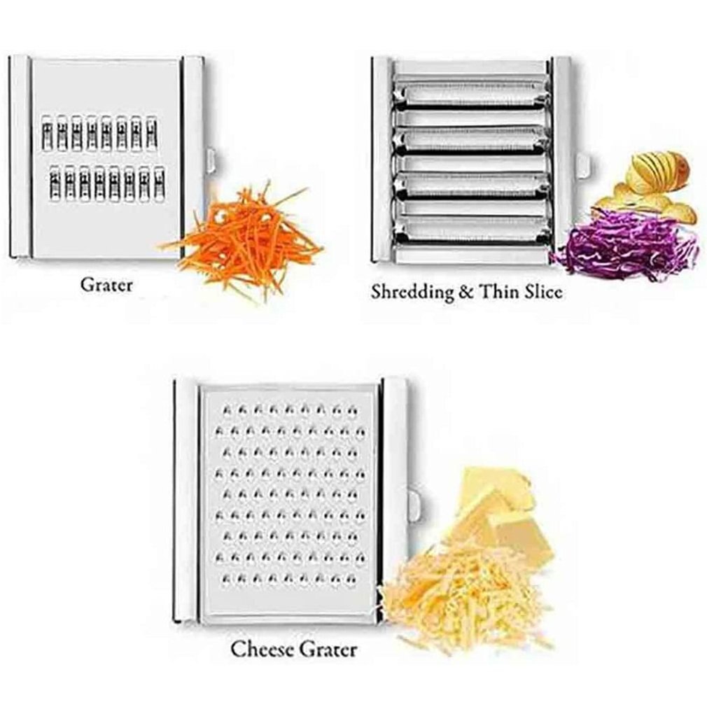 4 sets Slicer Stainless Steel Multi-blade Adjustable Peeler Fruits And Vegetables Kitchen Accessories Shredder Cheese Grater
