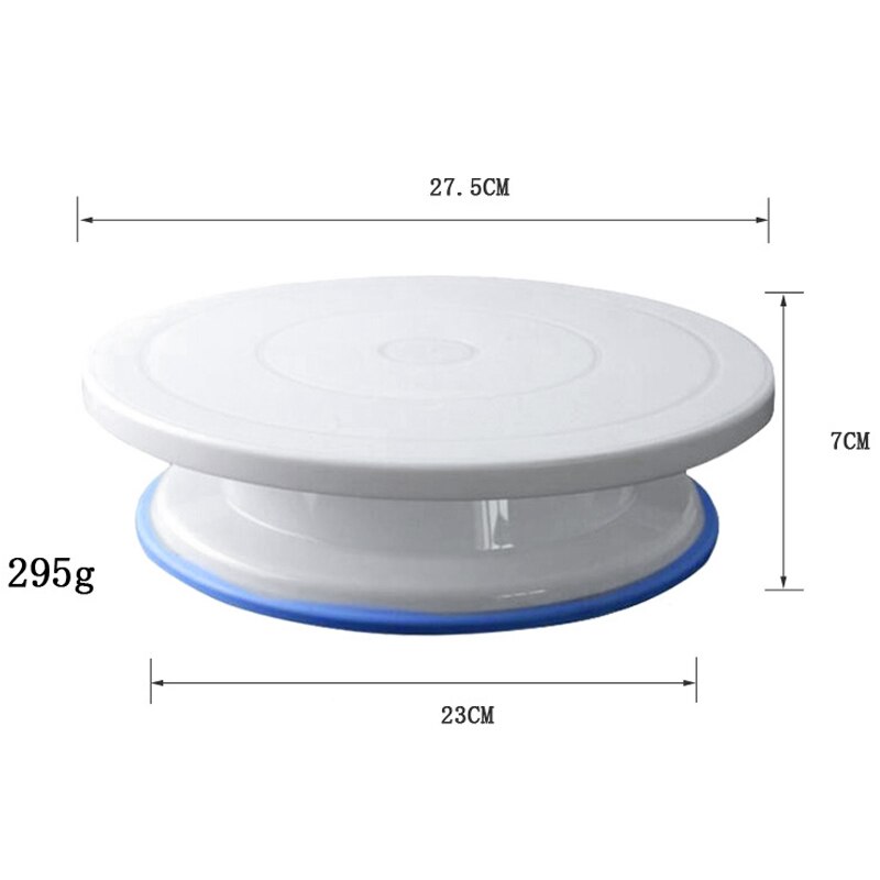 Roterende Taart Draaitafel Met 2 Icing Spatel En 3 Icing Soepeler, Revolving Cake Stand Wit Banking Taart Decoreren Leveringen