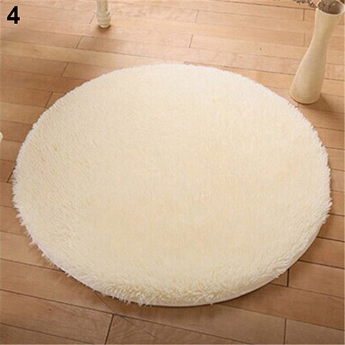 Tapis de Yoga rond en peluche solide et antidérapant, 40x40cm, pour la salle de bain et la chambre à coucher, décor de maison: 4