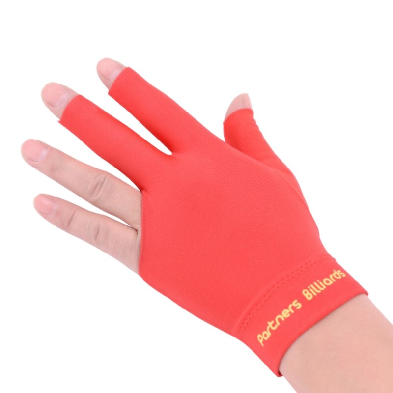 Billard Drei Finger Handschuh Snooker Handschuh Besondere hoch Klasse Billard Handschuhe 62KF: rot