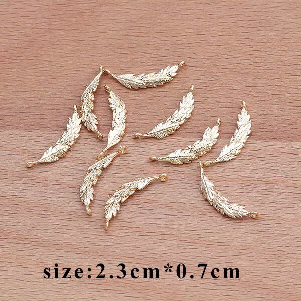 GUFEATHER M647,jewelry accessories,18k gold plated,0.3 microns,charms,jewelry findings,diy earrings,jewelry making,10pcs/lot: M64701