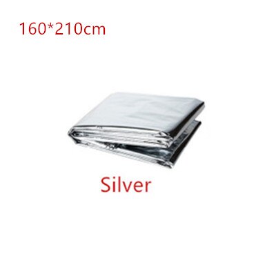 First Aid Rescue Blanket 160*210cm Outdoor Waterproof Emergency Blanket Lifesaving Thermal Insulation Gold Silver Double Color: Silver 160X210