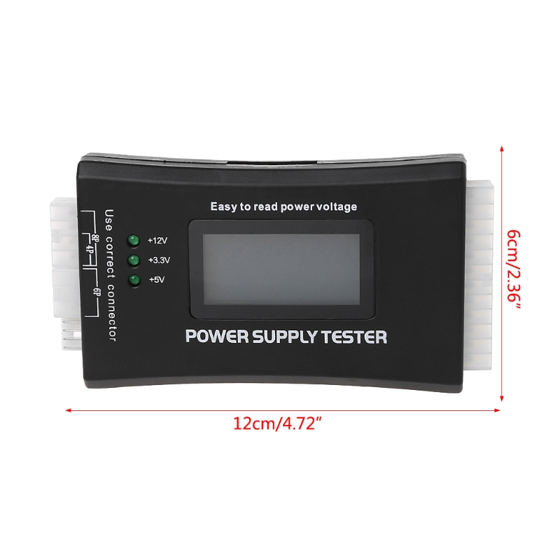 LCD PC Computer 20/24 Pin 4 PSU ATX BTX ITX SATA HDD Power Supply Tester hyq