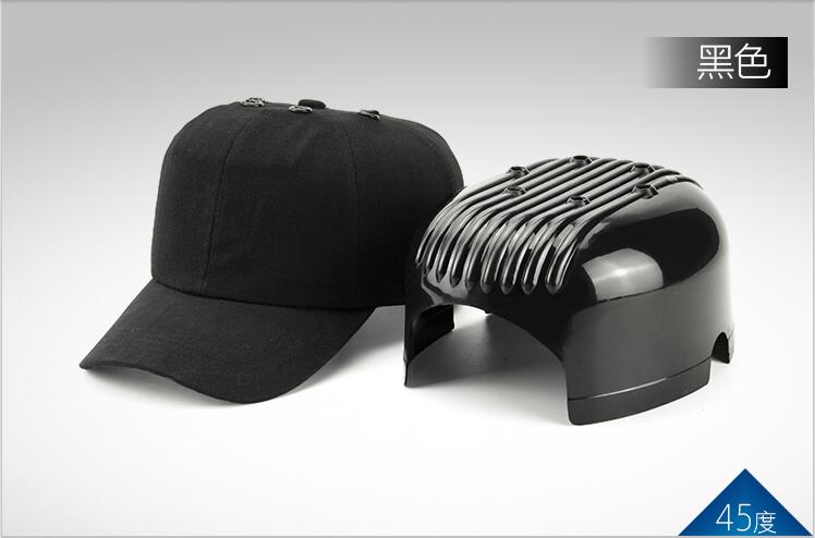 Sport crash cap Inner stijl cap Anti-collision werk cap helm Met intrekbare touw: Black