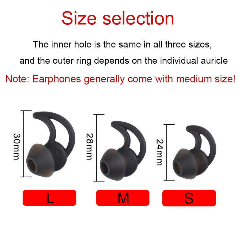 3 Pairs Siliconen Oordopjes Tips Oordopjes Vervanging Oordop Oorhaken Voor BOSE Soundsport Wireless QC20 QC30 Oortelefoon S/M/L