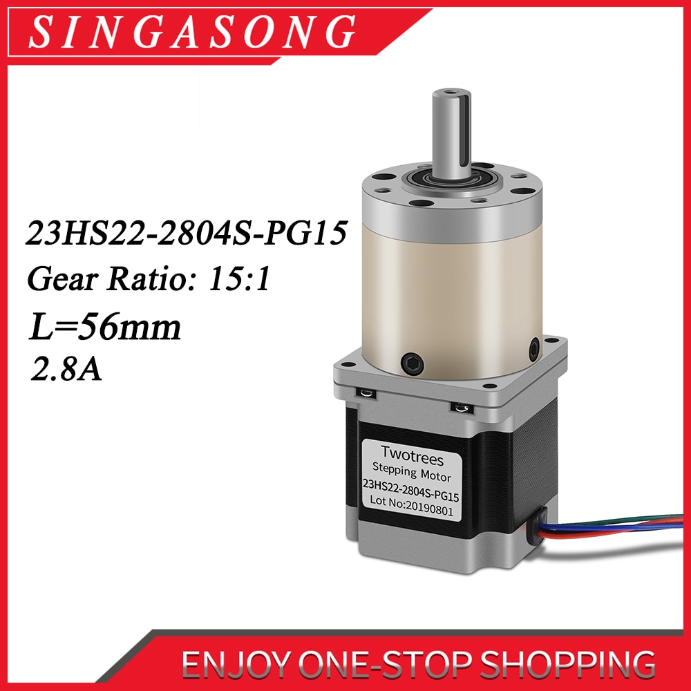 Nema23 stepper Motor- getriebe verhältnis 15:1 Planeten Getriebe Nema 23 Stepper Motor- 2,8 EINE für DIY CNC Mühle Drehmaschine Router