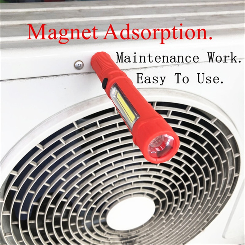 Portable Mini COB + XPE LED Torch Maintenance work Torches Magnet adsorption flashlight
