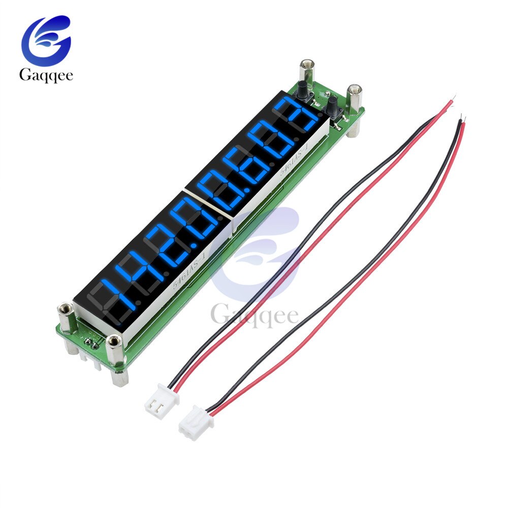 0.1 to 60MHz 20MHz to 2400MHZ 2.4GHz RF Signal Frequency Counter Cymometer Tester 0.56 inch 8 LED Digital blue green red: blue