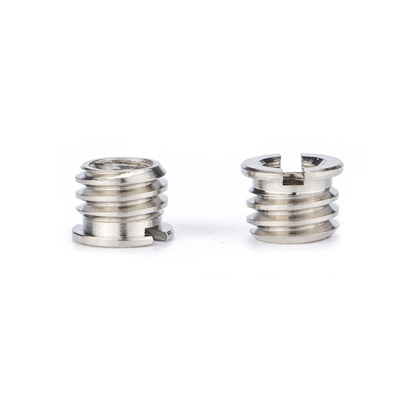 6 uds tuerca de tornillo de cámara M6 1/4 a 3/8-16 pulgadas tornillo de conversión cabeza de bola adaptador de montaje de tornillo de liberación rápida para monopié de cámara DSLR