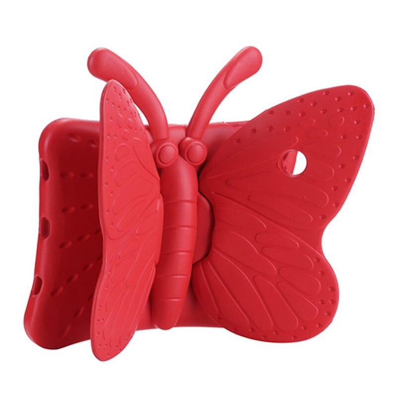 Case for ipad air /Air 2 / ipad pro 9.7 butterfly EVA cover with stand Silicone para shell coque for ipad case: Red