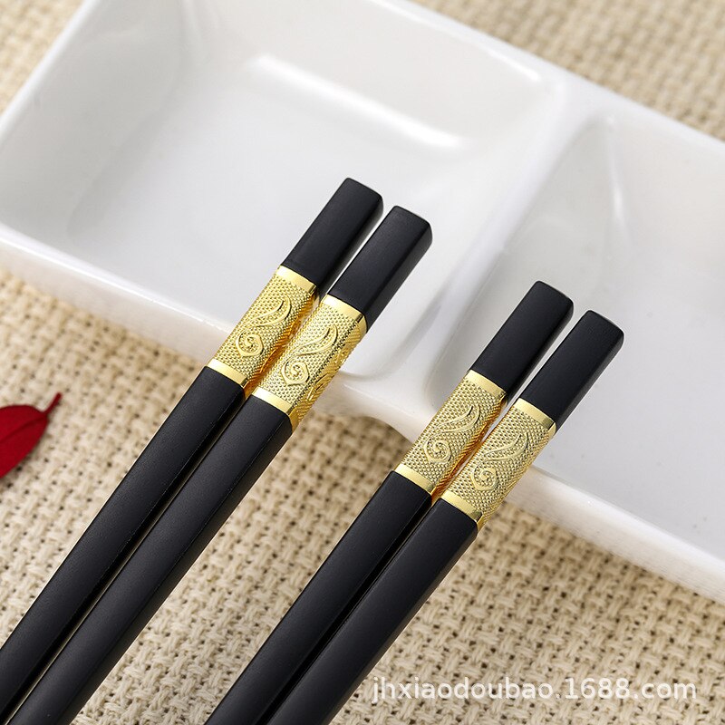 10 pièces chinois Sushi baguettes Palillos Chinos Baguette Chinoise Comida Japonesa coréen Sushi bâtons ensemble famille vaisselle: 10 pieces C