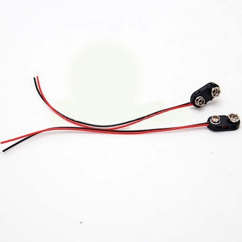 10pcs Snap on 9V (9 Volt) Battery Clip Connector Hard Shell