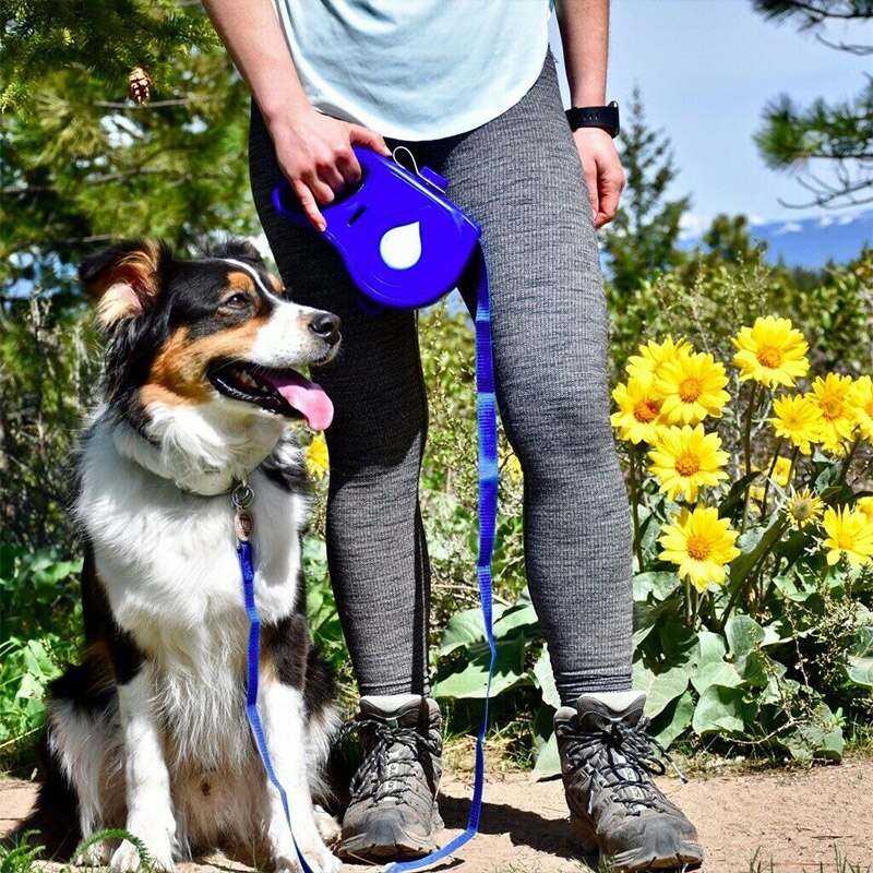 neue arrvial Multifunktions Haustier Hund Leine mit Gebaut-in Wasser Flasche Schüssel Abfall Tasche Spender