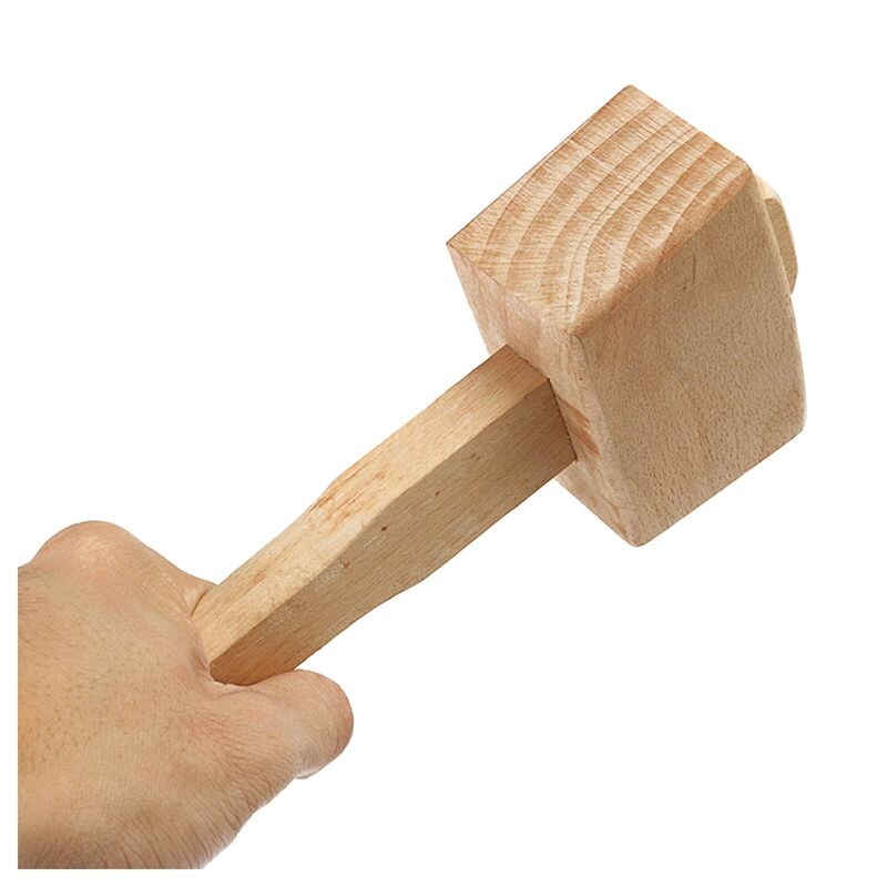 Mazo de madera de carpintero sólido de haya, 250mm, mango de martillo, herramienta para carpintería