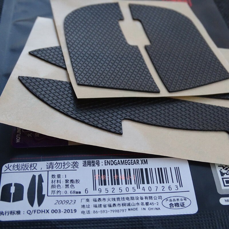 Adesivos laterais para mouse skates, fita antiderrapante, resistente ao suor, para-endgame gear xm1
