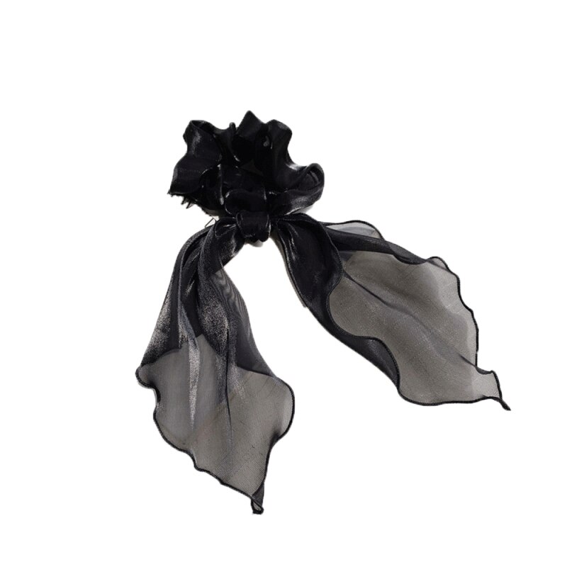 Women Hair Ring Ribbon Clip Hoop Braid Tool Bead Cuff French Headband Hair Accessories Knoted Cross Elastic Hair Band Soft Solid: 01