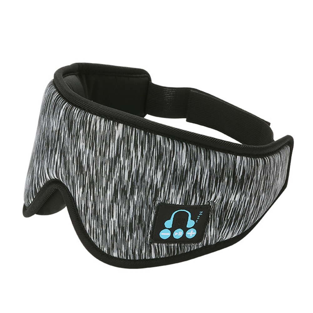 Calling 3D Sleep Eye Mask Cover Wireless Bluetooth V5.0 Sleep Headphones Portable Blindfold Travel Eyepatches: Gray
