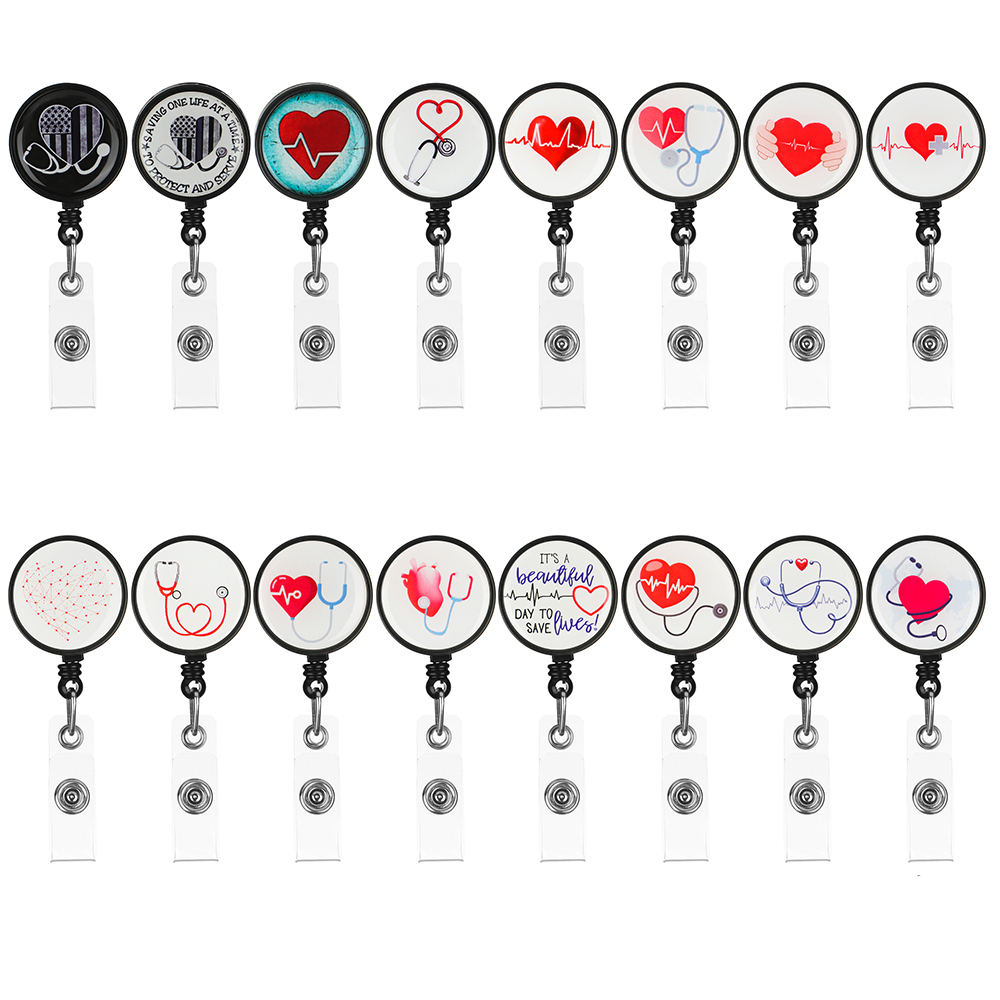 Intrekbare Verpleegster Arts Badge Houder Grappige Reel Werk Tag Studenten Clip Naam Card Plaat Id Kaarthouders Kantoorbenodigdheden