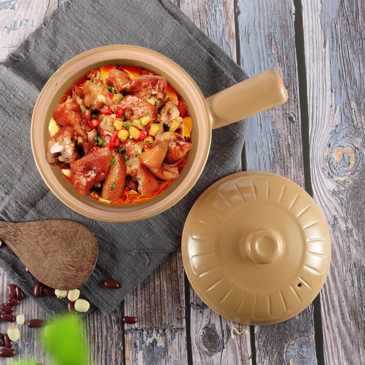 Household casserole soup ceramic casserole high-temperature casserole stew pot pot fire POTS