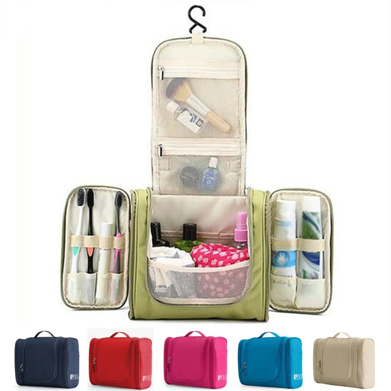 Travel Bag Portable Cosmetic Makeup Bags Toiletry Hanging zip Organizer Storage Case Pouch Traveling double open wash Bag pack