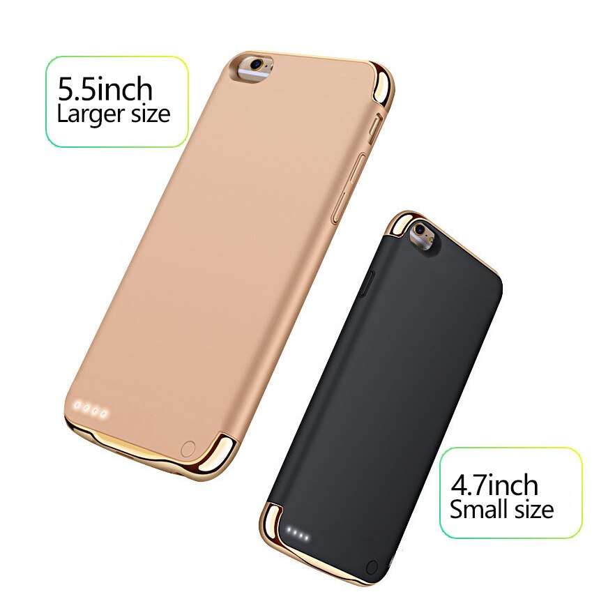 3500mah Externe Telefon batterie Lade Fall Für iPhone 6 6s 7 8 4000mAh Externe Telefon batterie Fall für 6 6s Plus 7Plus 8Plus