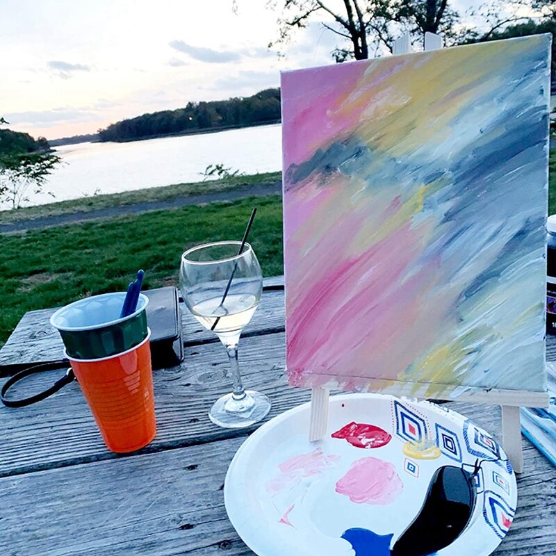 Canvas Panels - 9 Pack Artist Painting Canvas Boards Value Pack for Oil & Acrylic Painting, 100% Cotton