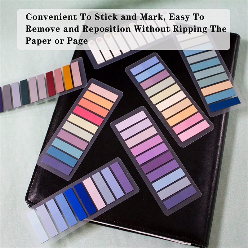 Morandi Colors Pestañas adhesivas para anotaciones de libros, pegatinas de índice de clasificación de archivos, para material escolar y de oficina