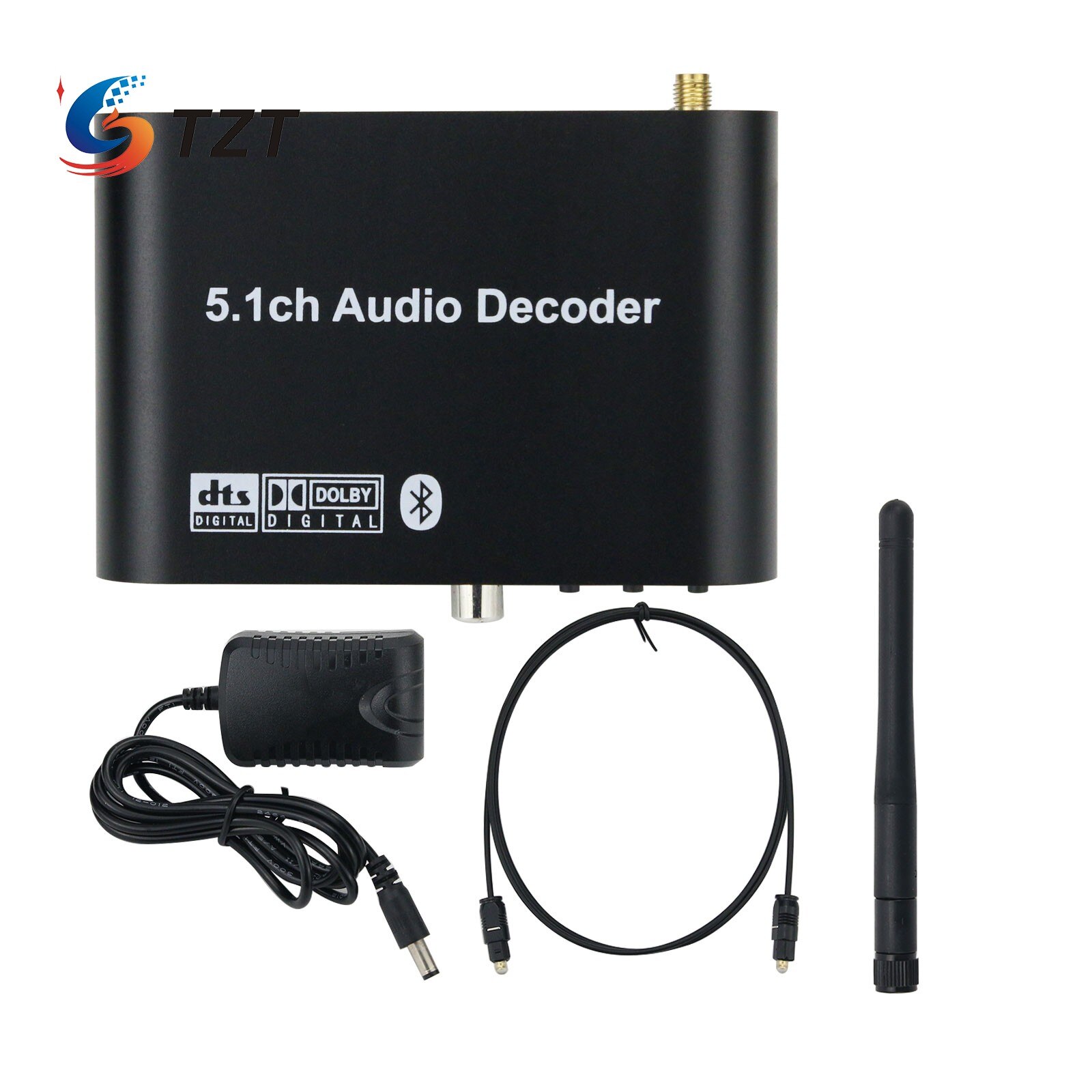 TZT DAC615 DTS Digital 5.1 Audio Decoder Converter Gear DAC Bluetooth BT 5.0 US B Music Player SPDIF Optical Coxial input FLAC A