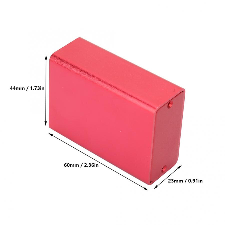 Junction Box Housing DIY Electronic Project Enclosure Case Aluminum Cooling Box Circuit Board Instrument Red 23*44*60mm