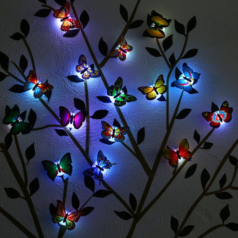 LED Nachtlicht Schmetterling LED Nacht Licht Lampe mit Bunte Ändern für Heimat Zimmer Party Schreibtisch Zauberstab Dekor
