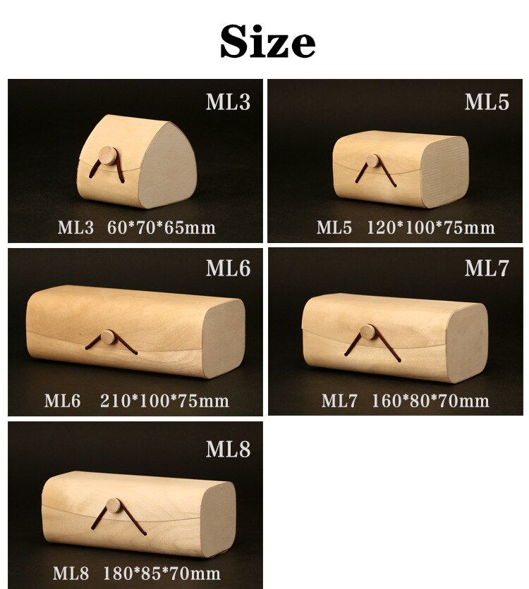 6 Pcs/lot Wood Color Wooden Tea Packaging Box Universal Black Tea Green Tea Packaging Box Jewelry Wood Box Buckle