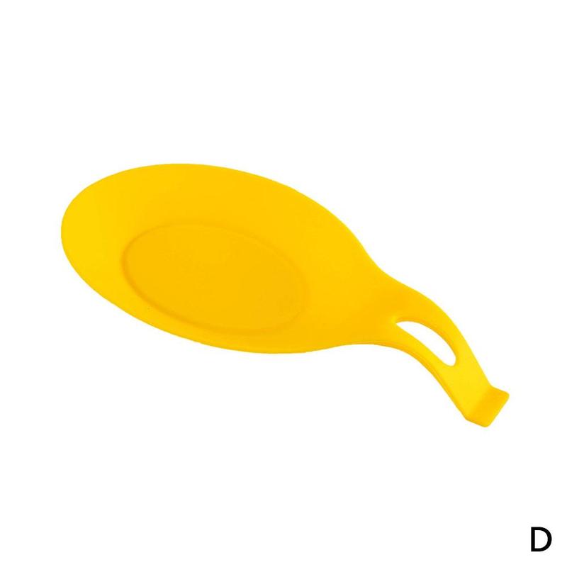1 Stck Lebensmittel Klasse Silikon Löffel matt Wärme Geschirr Matten Löffel Rest Gerät Küche Utensilien Küche Gerichte: D