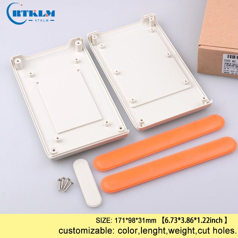 Handheld Plastic Doos Voor Elektronische Project Junction Box Abs Plastic Behuizing 3 Kleuren Diy Voeding Project Box 171*98*31Mm