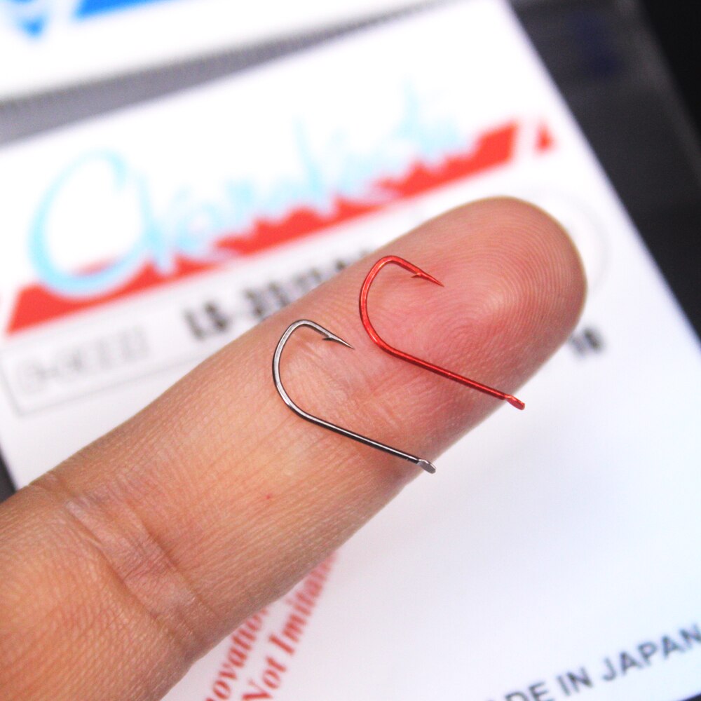 10pcs/lot black and red sode fishing hooks High Carbon Steel Fishing Hook Non-Barb gamakatsu