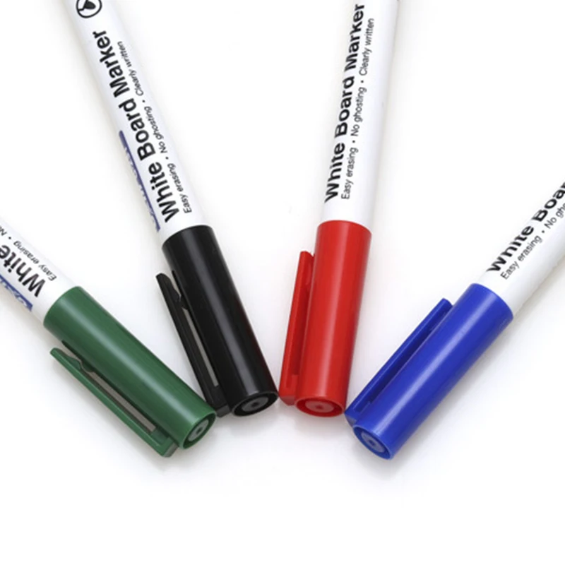 4 stks/set Whiteboard Marker Pennen Schoolbord Pennen 4 kleuren Uitwisbare White Board Markers School Klas Kantoorbenodigdheden Leveringen