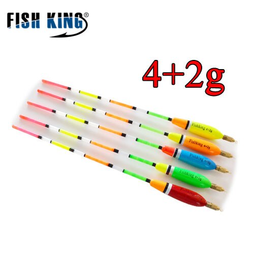 Vis koning dobbers visgerei visdobber dobbers set wobblers gemengde kleur uitrusting lood karper beetmelder signaal 180503: 001