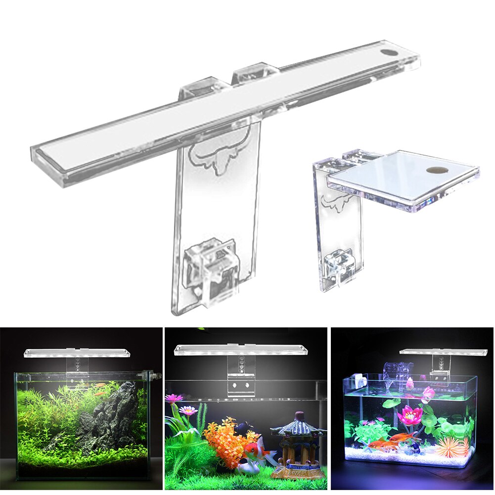 Led akvarielampe plantelys passer til tanke 3-8mm tykkelse vandlampe akvariebeslag lys  ud88