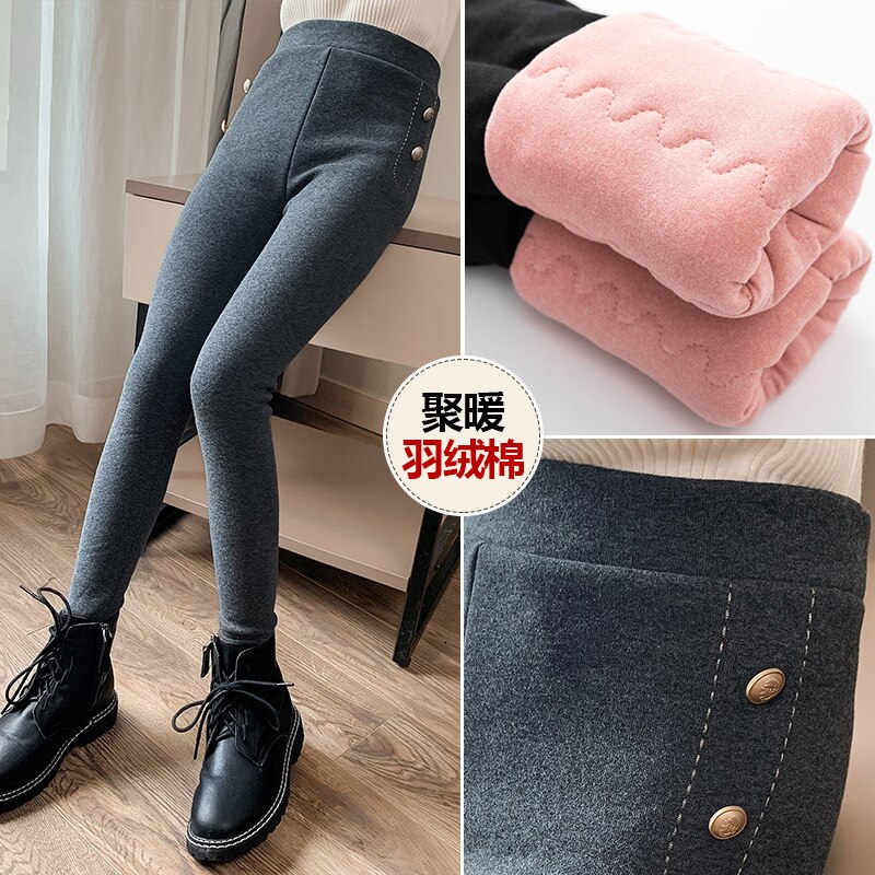 8 Colors S-XL Winter Plus Cashmere Leggings Woman Casual Warm Plus Size Faux Velvet Knitted Thick Slim Super Elastic Leggings main image 1