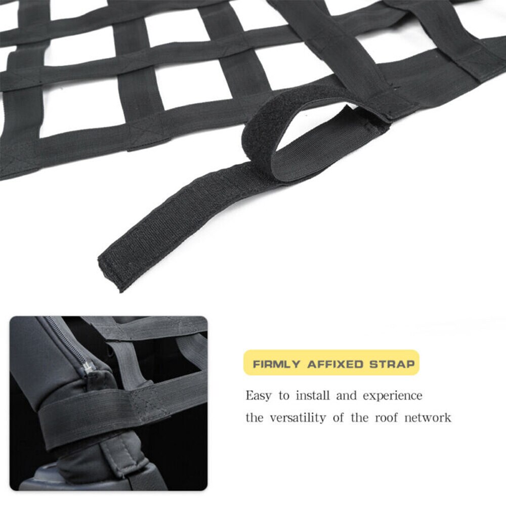 Auto techo hamaca coche para Jeep Wrangler YJ TJ JK JL 61,5 \ "x 19 \" ABS negro neto