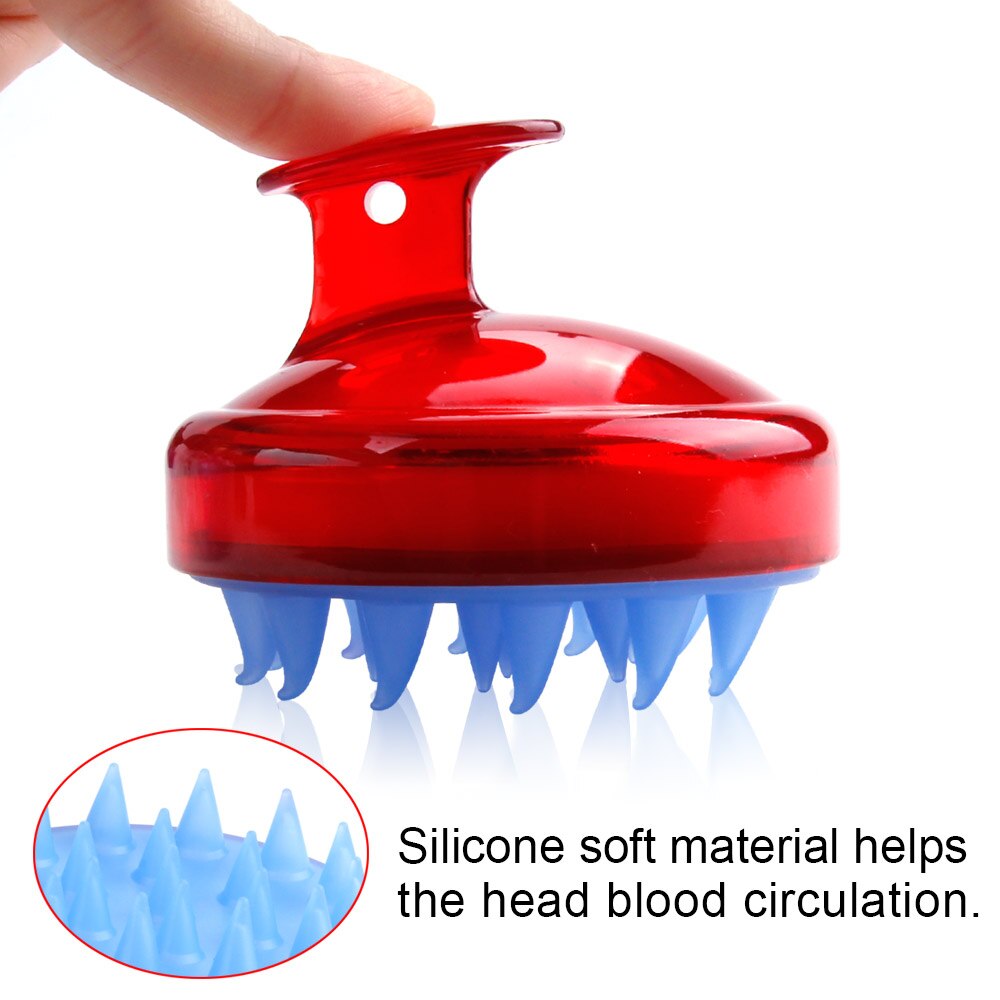 Cepillo de silicona para el cabello Spa, 1 Uds., para lavado de cabeza de cardado, peine de diente ancho, masaje del cuero cabelludo, adelgazante