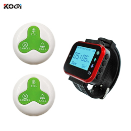 Ycall 433.92 mhz sem fio chamada sistema de serviço garçom buzzer sistema bell para o restaurante equipamentos: with green button