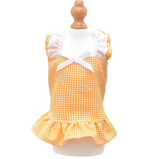 Summer Dog Dress Bowknot Princess Dress Clothes for Small Dogs Wedding Skirt Chihuahua Pug Pet Clothing: C / S