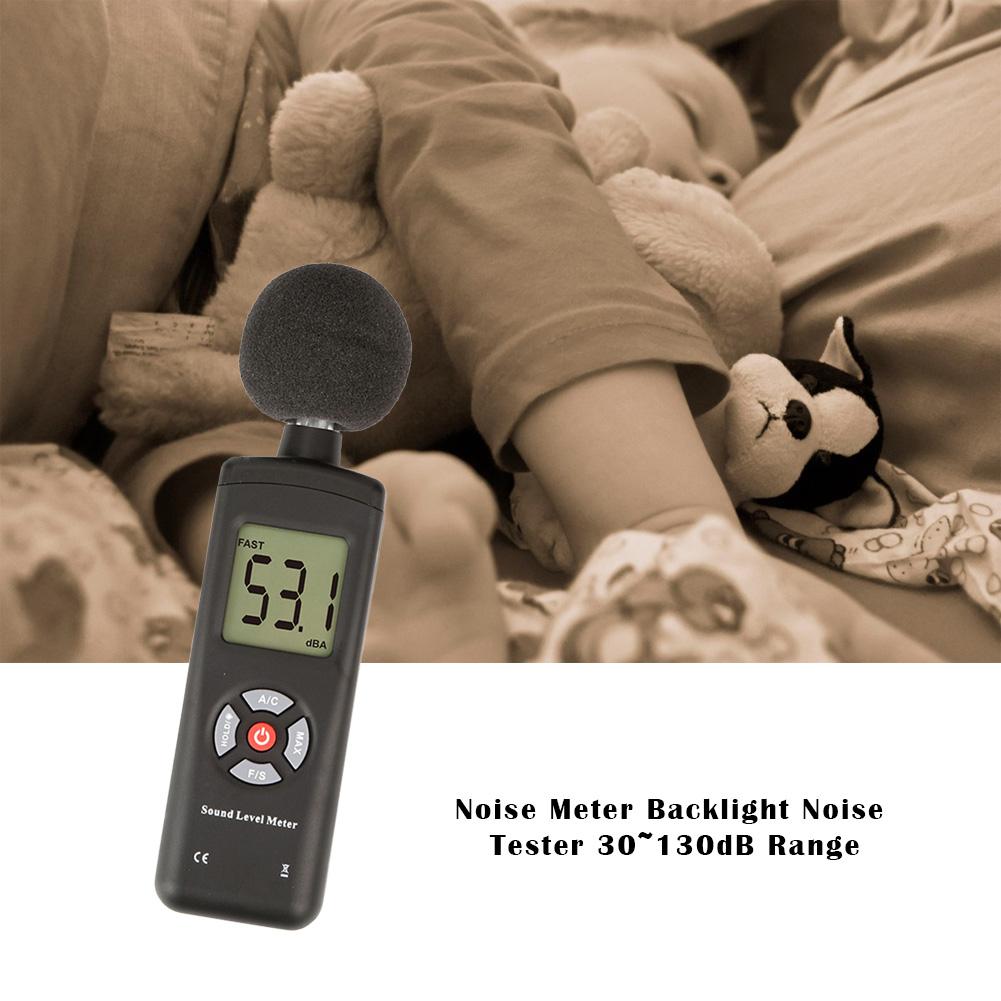 Sound Level Meter Multi-function 30-130dB Mini Sound Level Noise Meters Decibel Meter Logger Noise Audio Detector