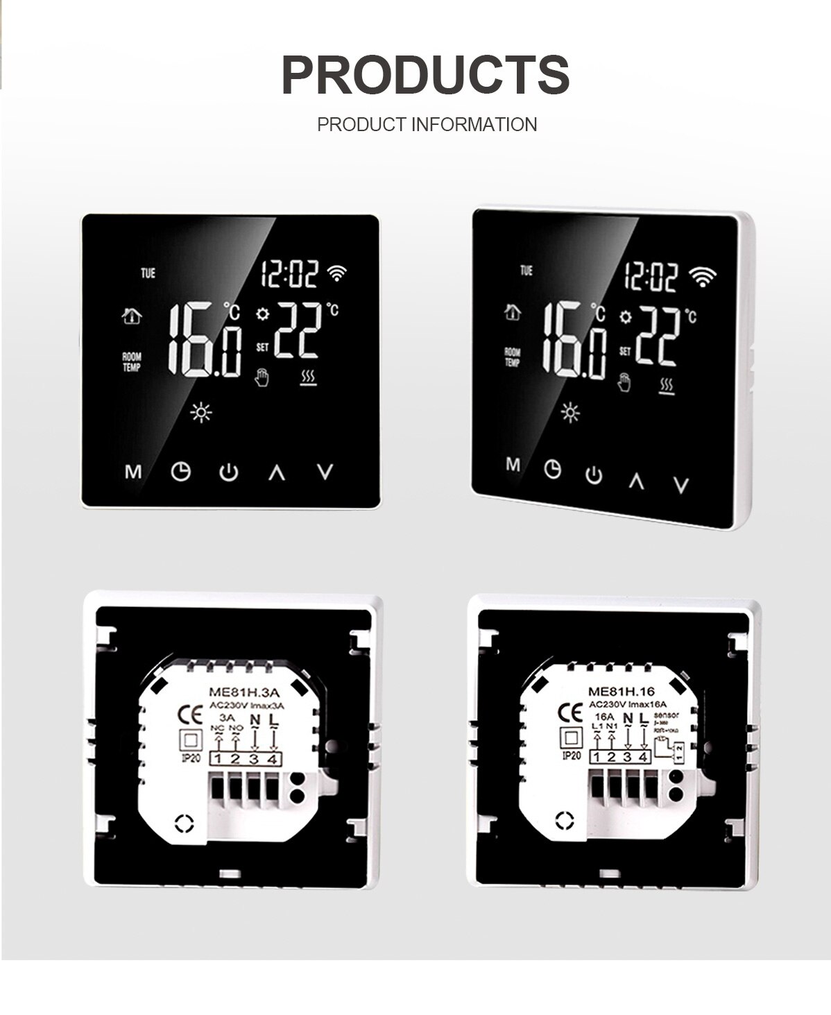 Myuet ME81 Wifi Smart Heating Thermostat LCD Display Voice Control Electric/Water Floor Temperature Controller