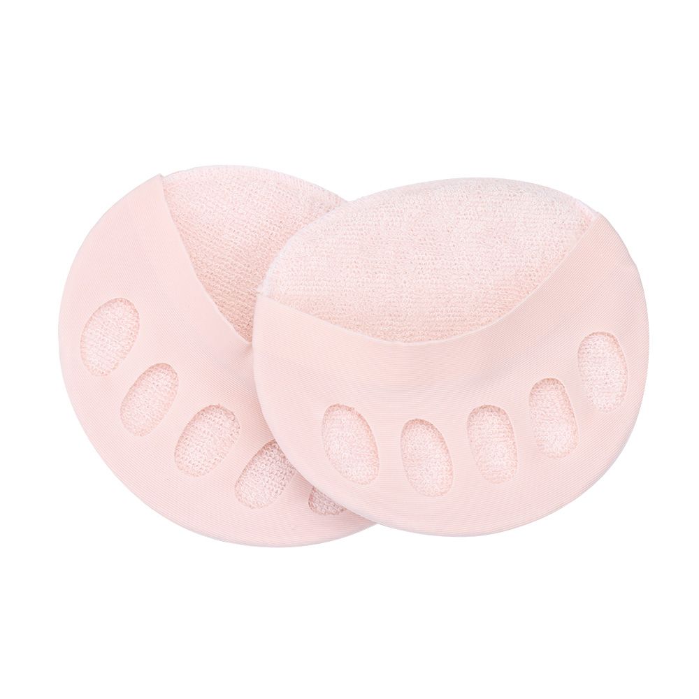 1 Paar Vijf Tenen Voorvoet Pads Voor Vrouwen Hoge Hakken Sportschoenen Half Inlegzolen Peds Liners Onzichtbare Shock Sokken Teen pad Inserts: A-Pink
