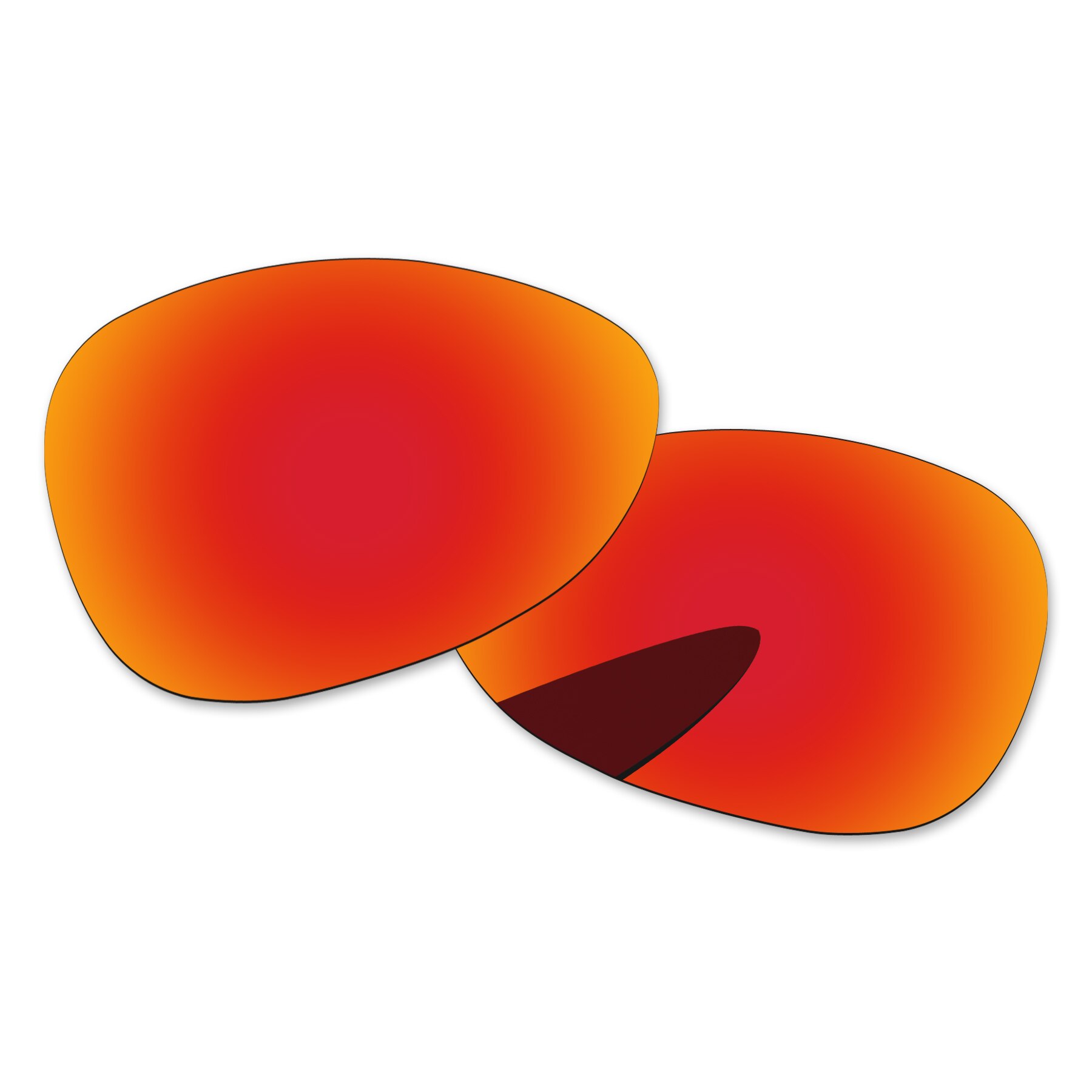 Fire Red Mirror Polarized Replacement Lenses For Warden Sunglasses Frame 100% UVA & UVB Protection